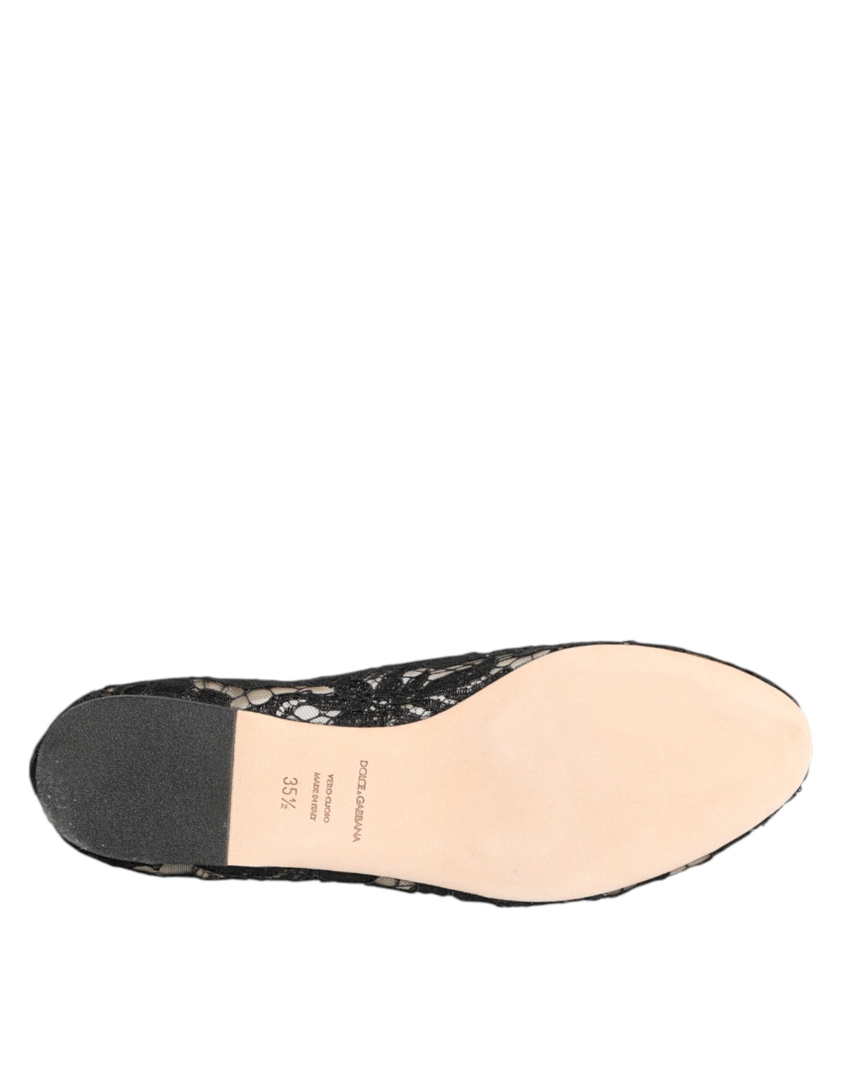 Dolce & Gabbana Taormina Dunkelblaue Spitzen-Ballerinas