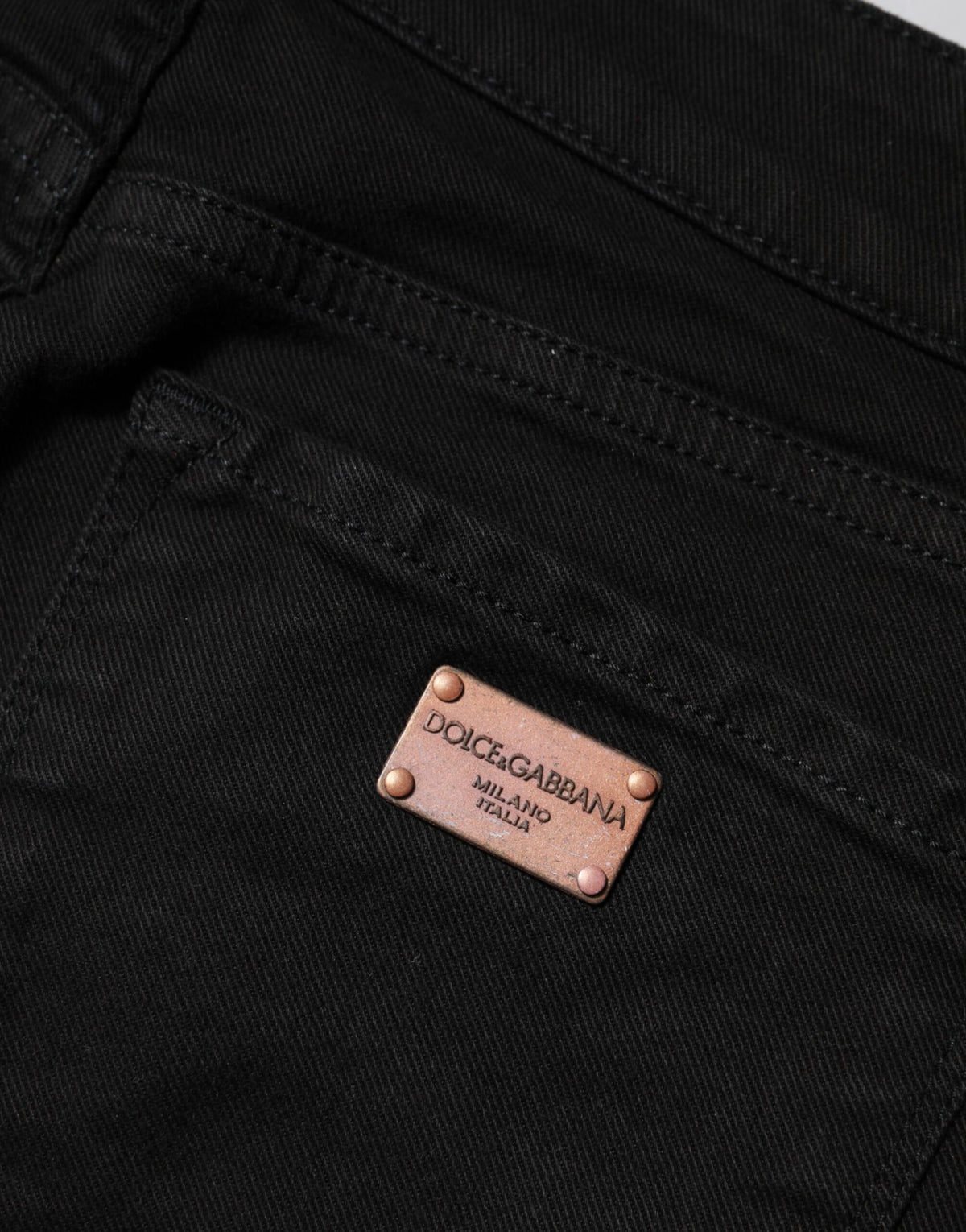 Dolce & Gabbana Schwarze Mid-Waist Skinny Jeans