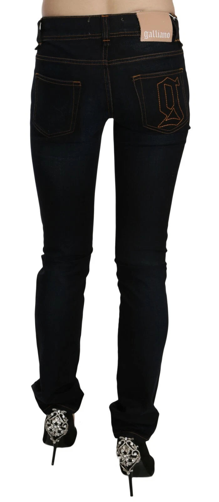 John Galliano Slim Fit Jeans mit mittlerer Taille