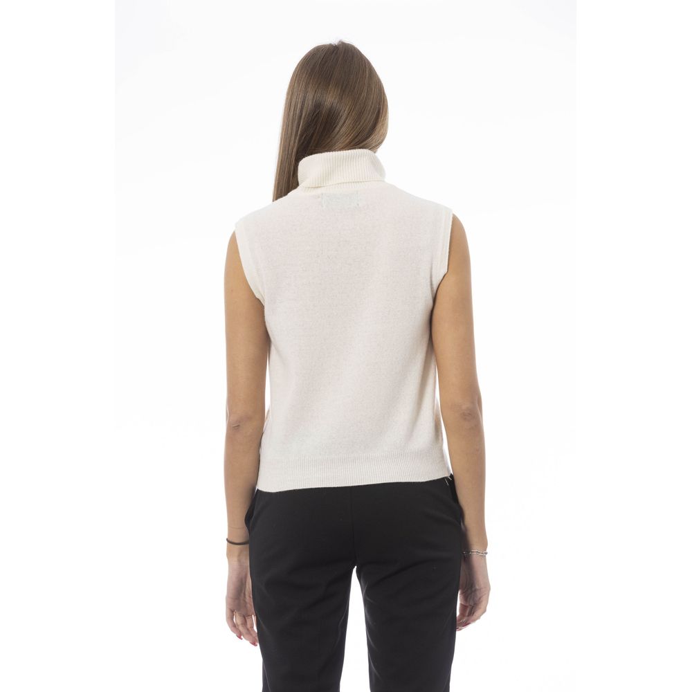 Baldinini Trend Weißer Pullover aus Wolle für Frauen