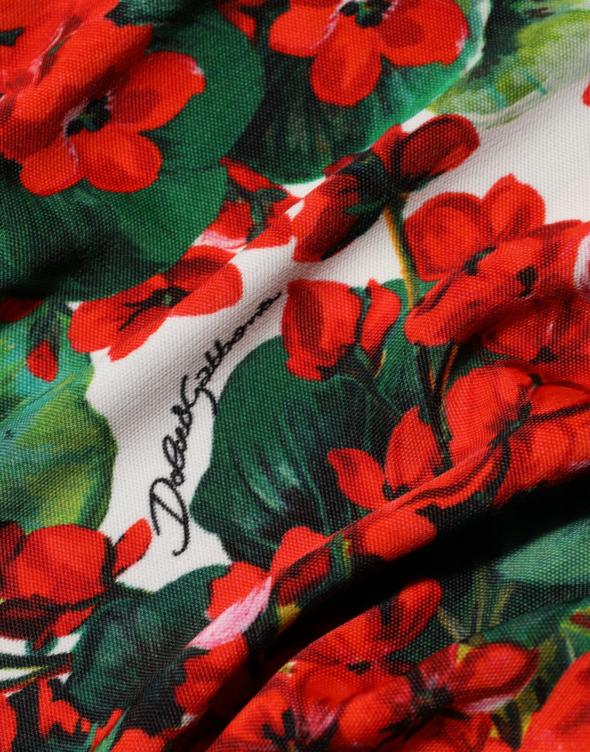 Dolce & Gabbana Mehrfarbiges kurzes Portofino-Kleid mit Blumenmuster
