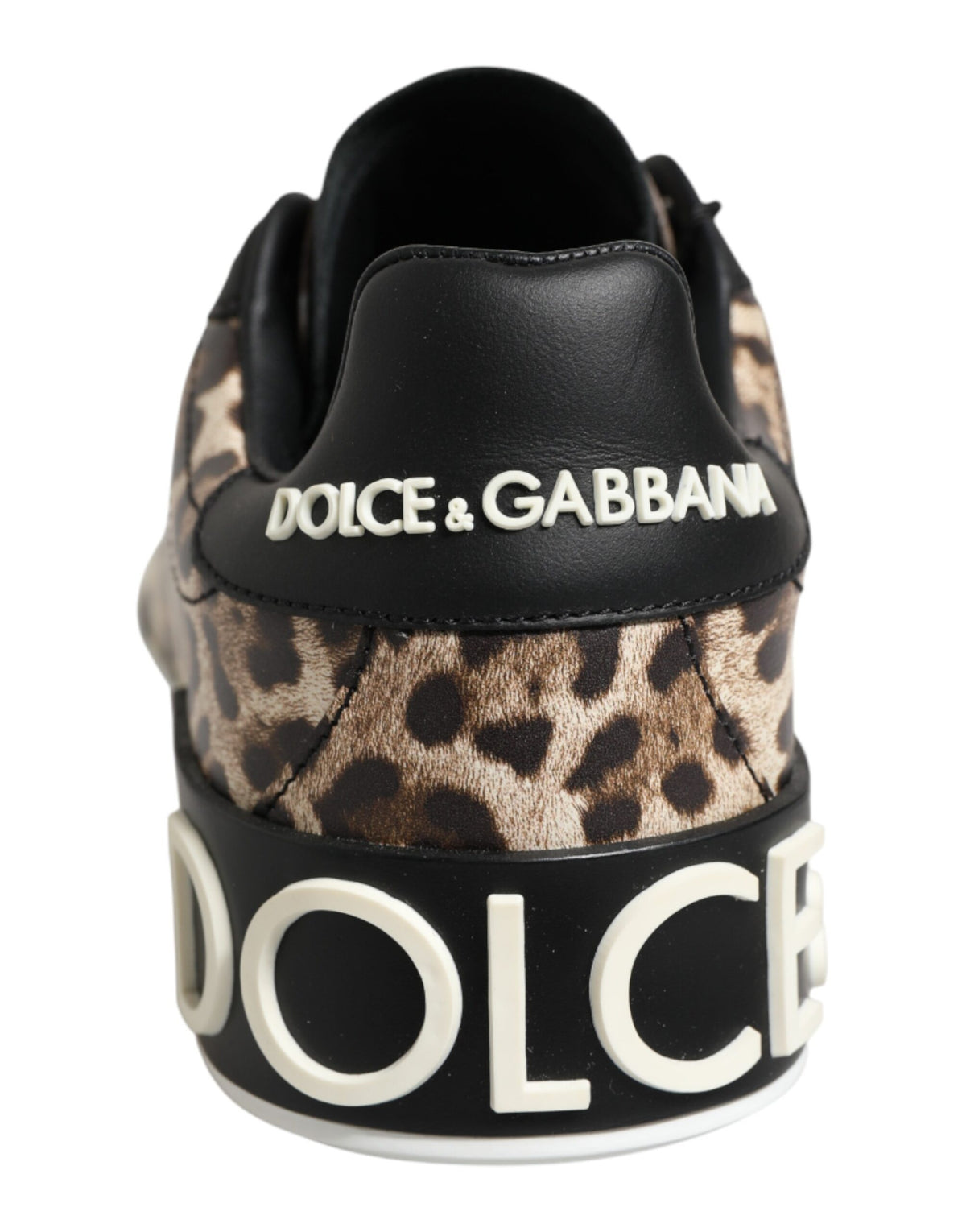 Dolce & Gabbana Sneaker Marroni con Stampa Leopardata in pelle