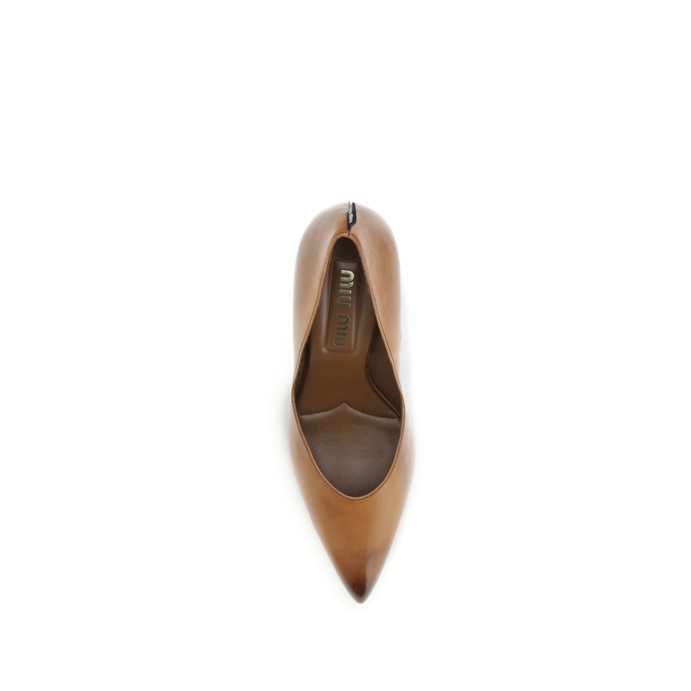 Miu Miu Beige Leder Pumps mit hohem Absatz