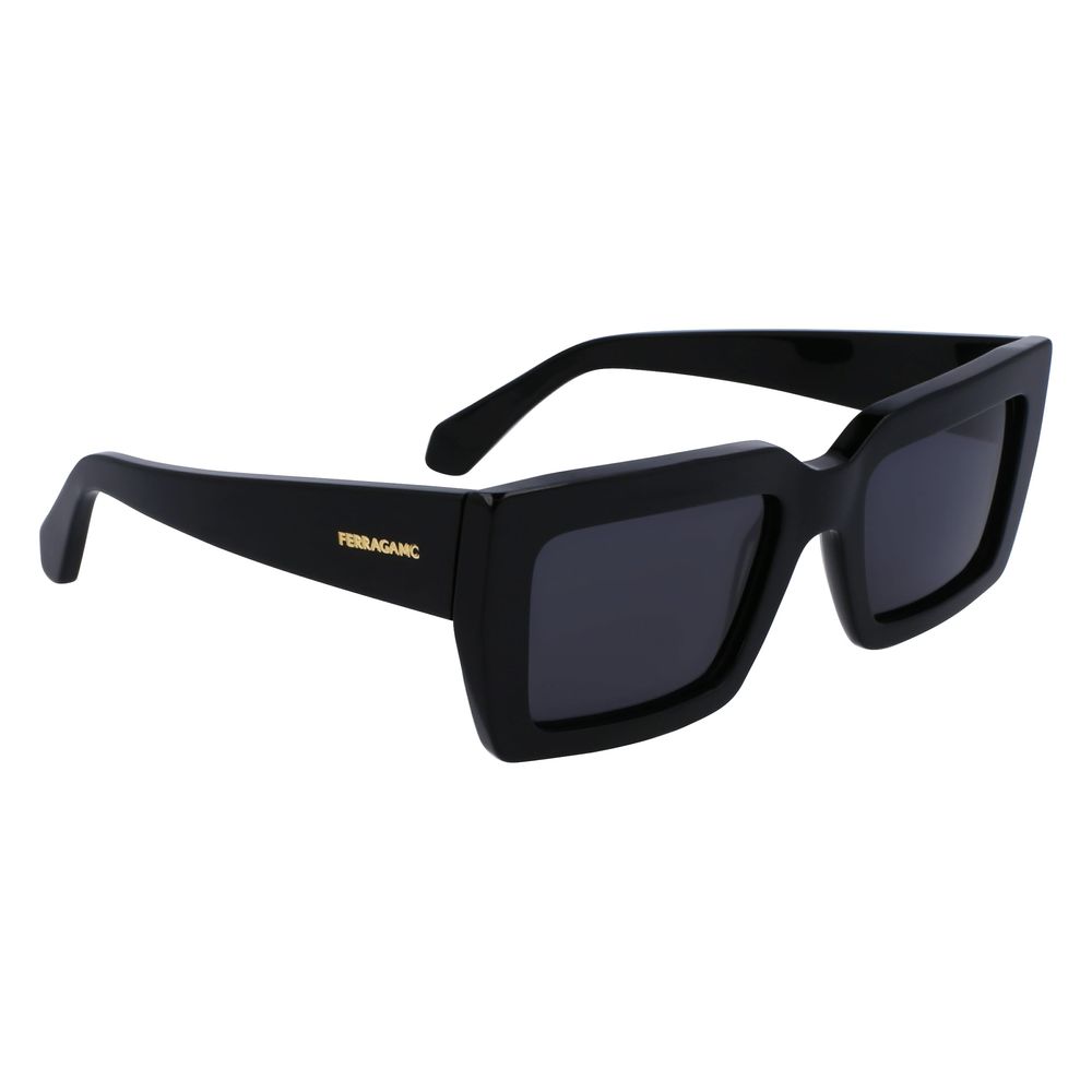 Ferragamo Schwarze Sonnenbrille aus Acetat
