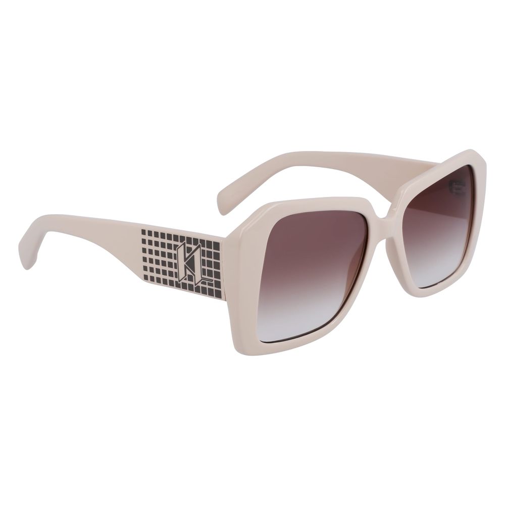 Karl Lagerfeld Weiße Sonnenbrille aus injected Material