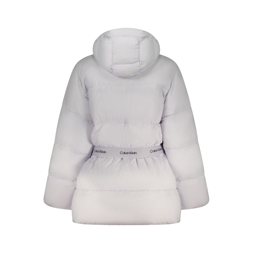 Calvin Klein Lila Kapuzenjacke mit abnehmbarem Gürtel – Produktansicht 2 | Arca Lucia