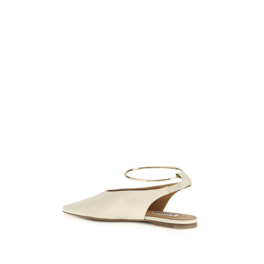 Jil Sander Ballerinas aus Leder in Beige