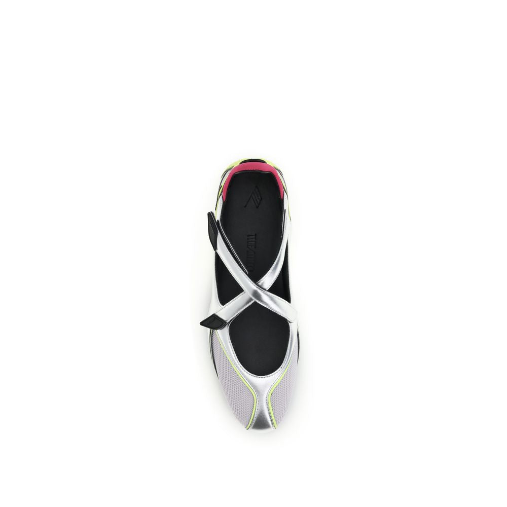 The Attico Ballerinas aus Polyester in Silber