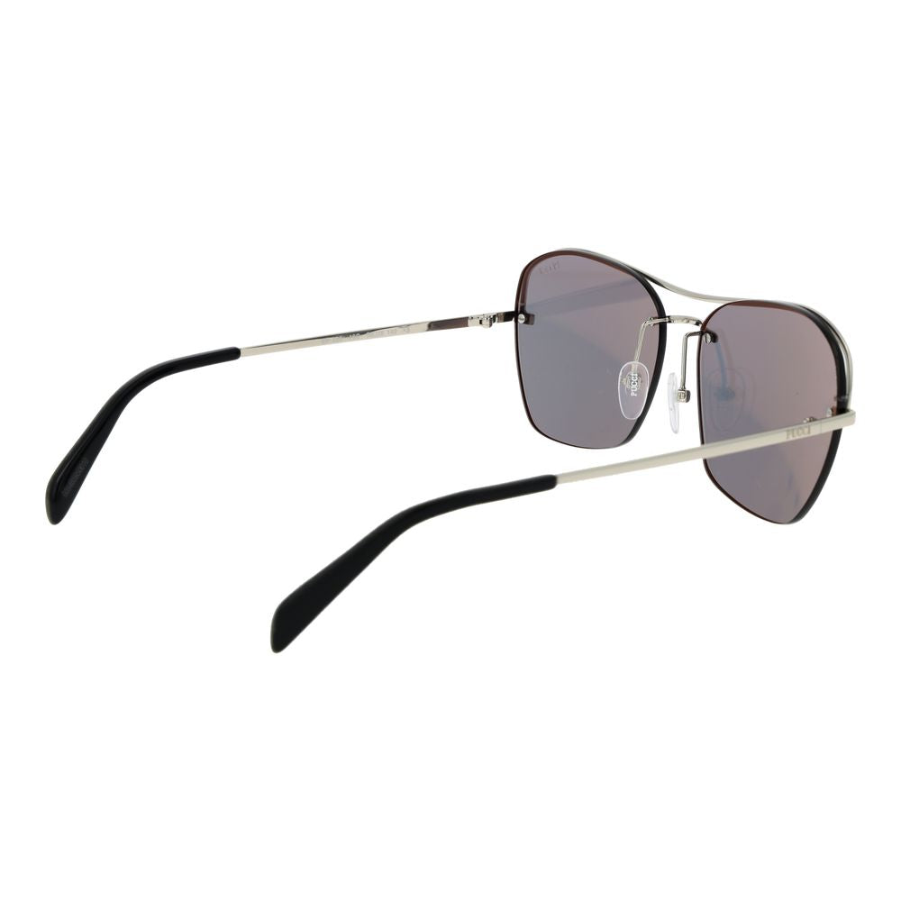 Emilio Pucci Sonnenbrille aus silbernem Metall