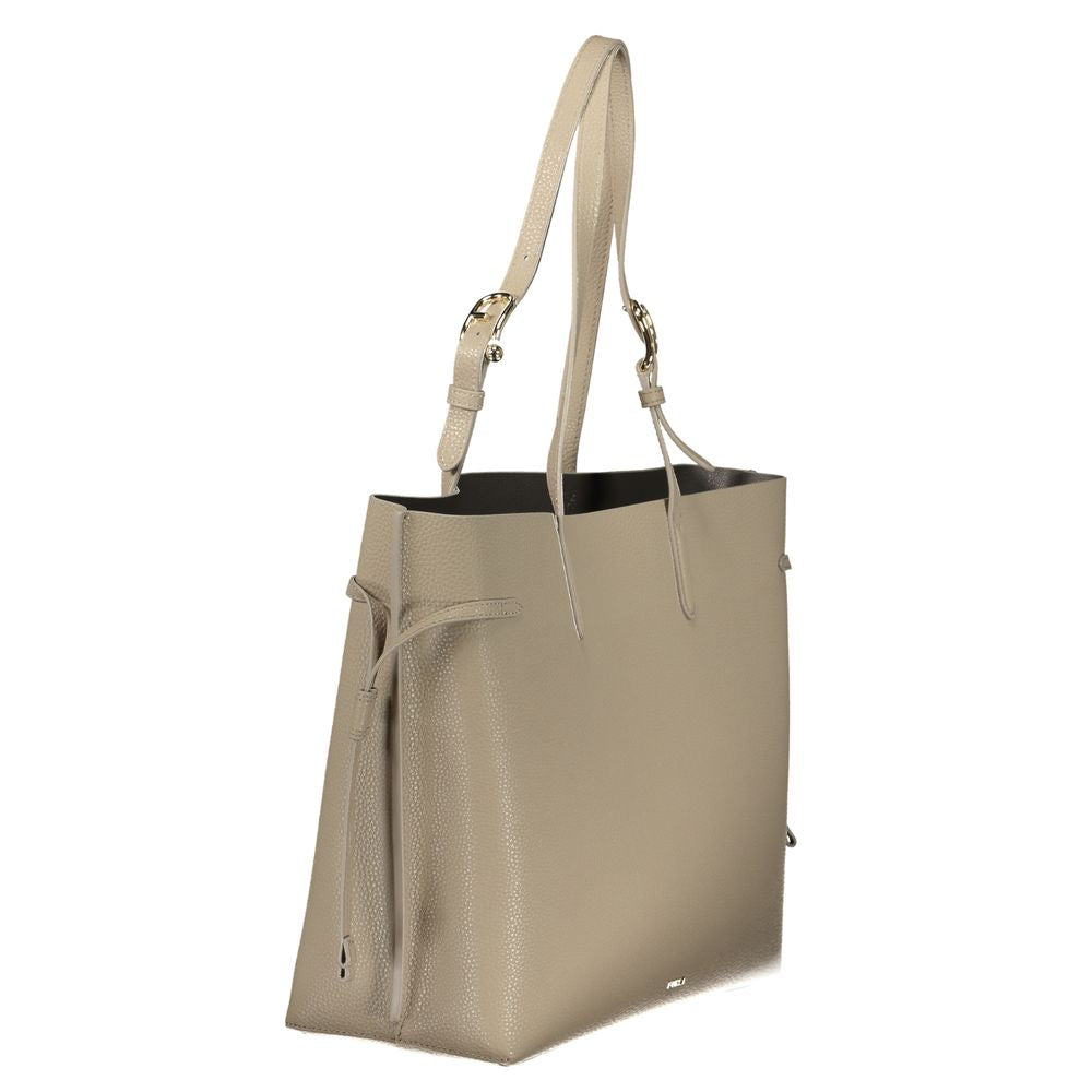 Furla Damenhandtasche aus beigem Leder