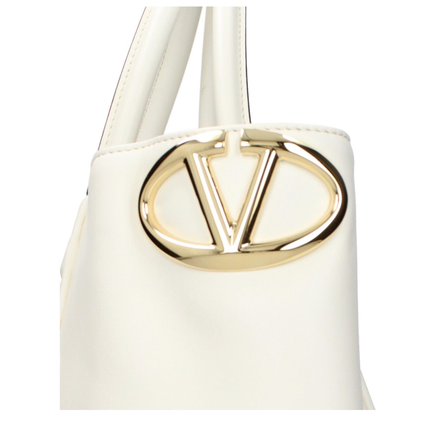 Valentino Garavani Beige Leder Handtasche