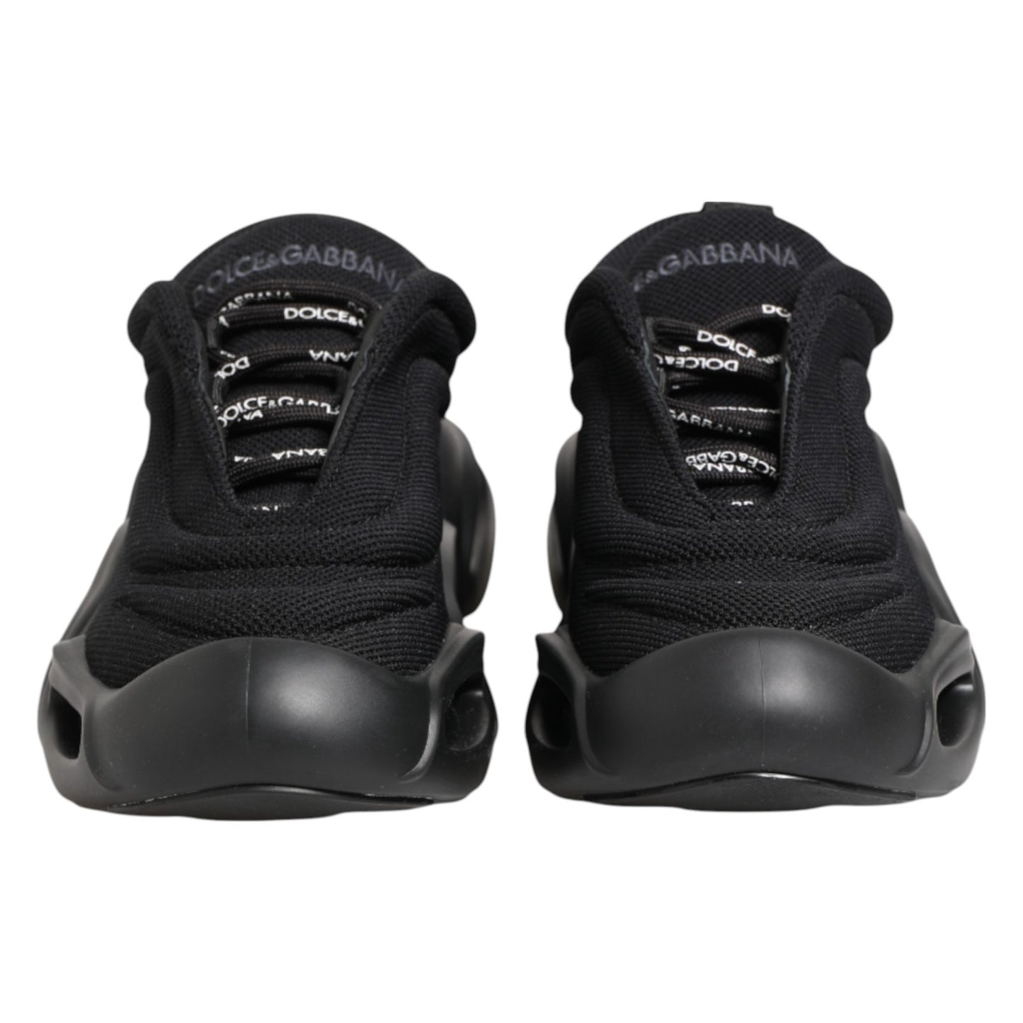 Dolce & Gabbana Schwarze Slip-On Low-Top Wave Sneaker Schuhe