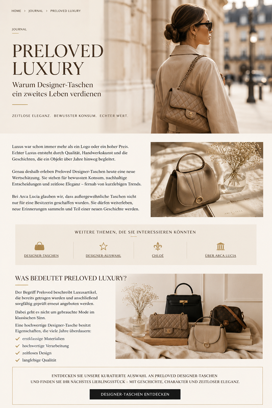 Preloved Luxury – Warum Designer-Taschen ein zweites Leben verdienen