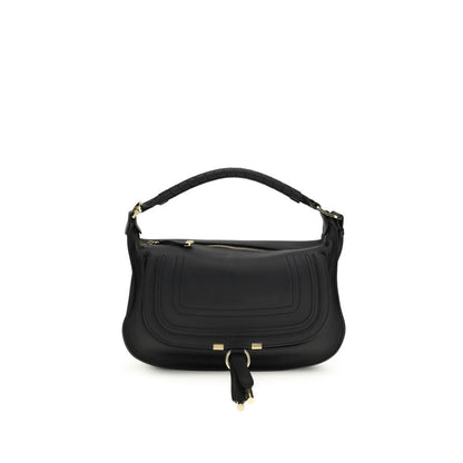Chloé Schwarze Bos Taurus Kalbsleder Schultertasche