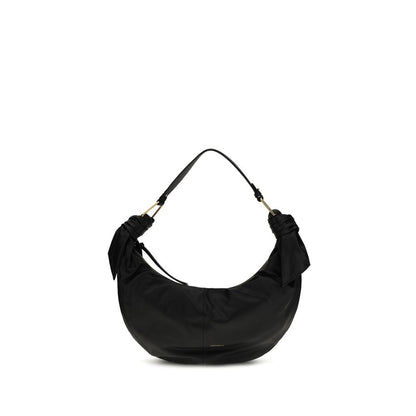 Coccinelle Schwarze Bos Taurus Kalbsleder Schultertasche