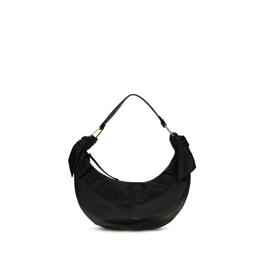 Coccinelle Schwarze Bos Taurus Kalbsleder Schultertasche