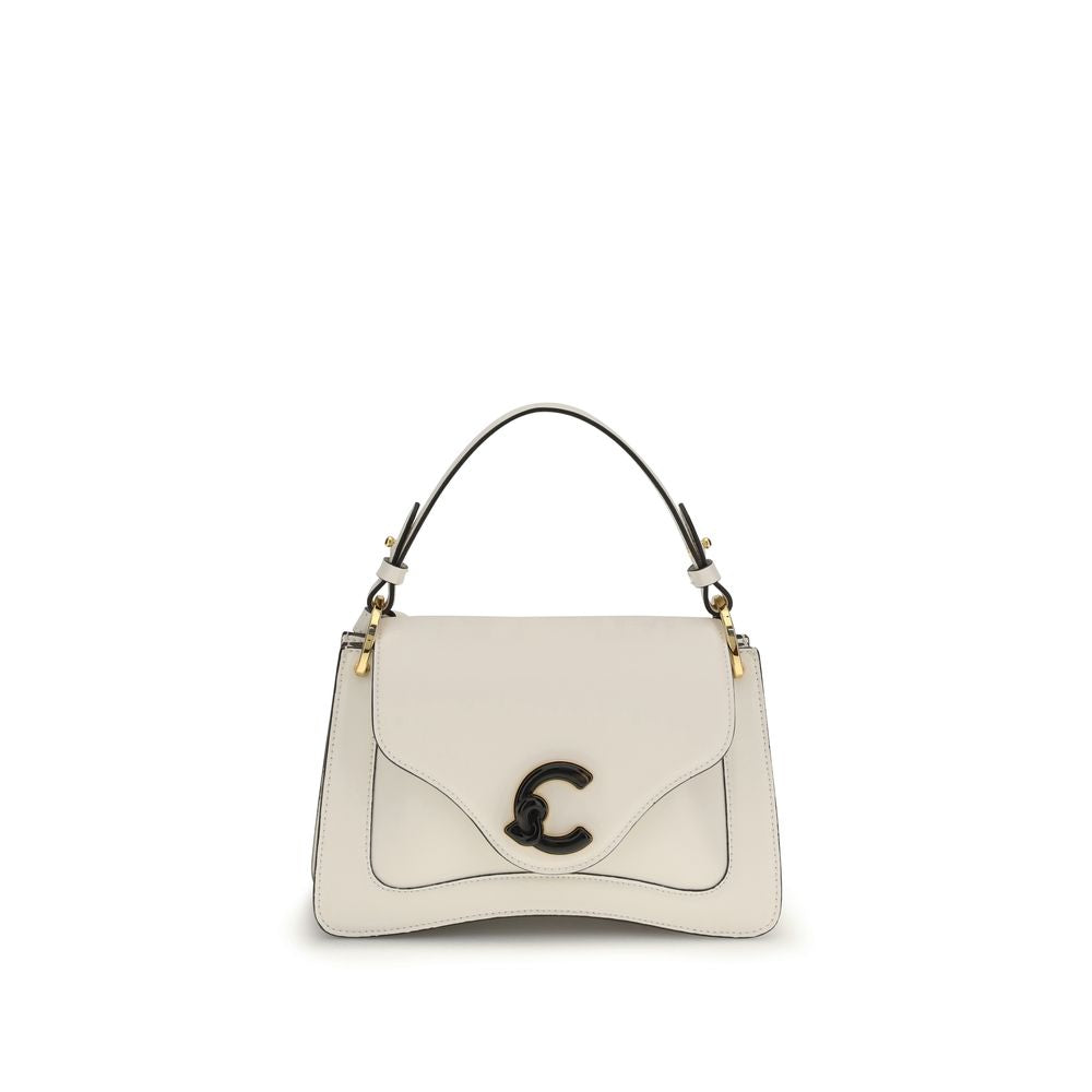 Coccinelle Beige Kalbsleder Bos Taurus Schultertasche