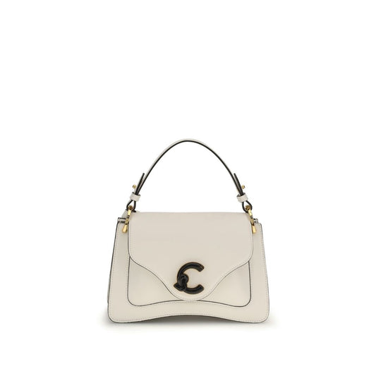 Coccinelle Beige Kalbsleder Bos Taurus Schultertasche