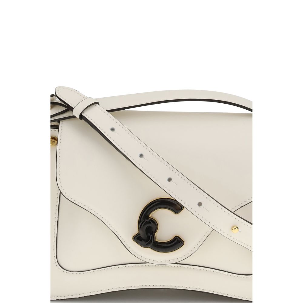 Coccinelle Beige Kalbsleder Bos Taurus Schultertasche