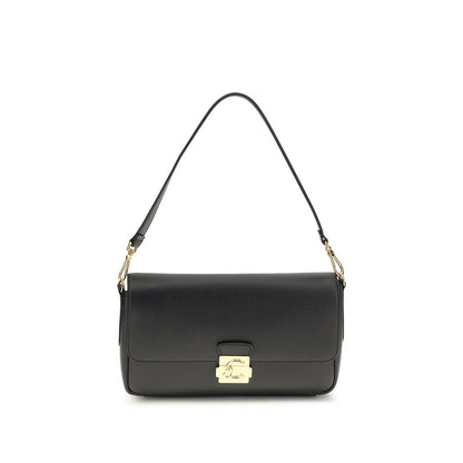Coccinelle Schwarze Bos Taurus Kalbsleder Schultertasche