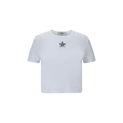 Fendi Weißes Baumwoll-T-Shirt