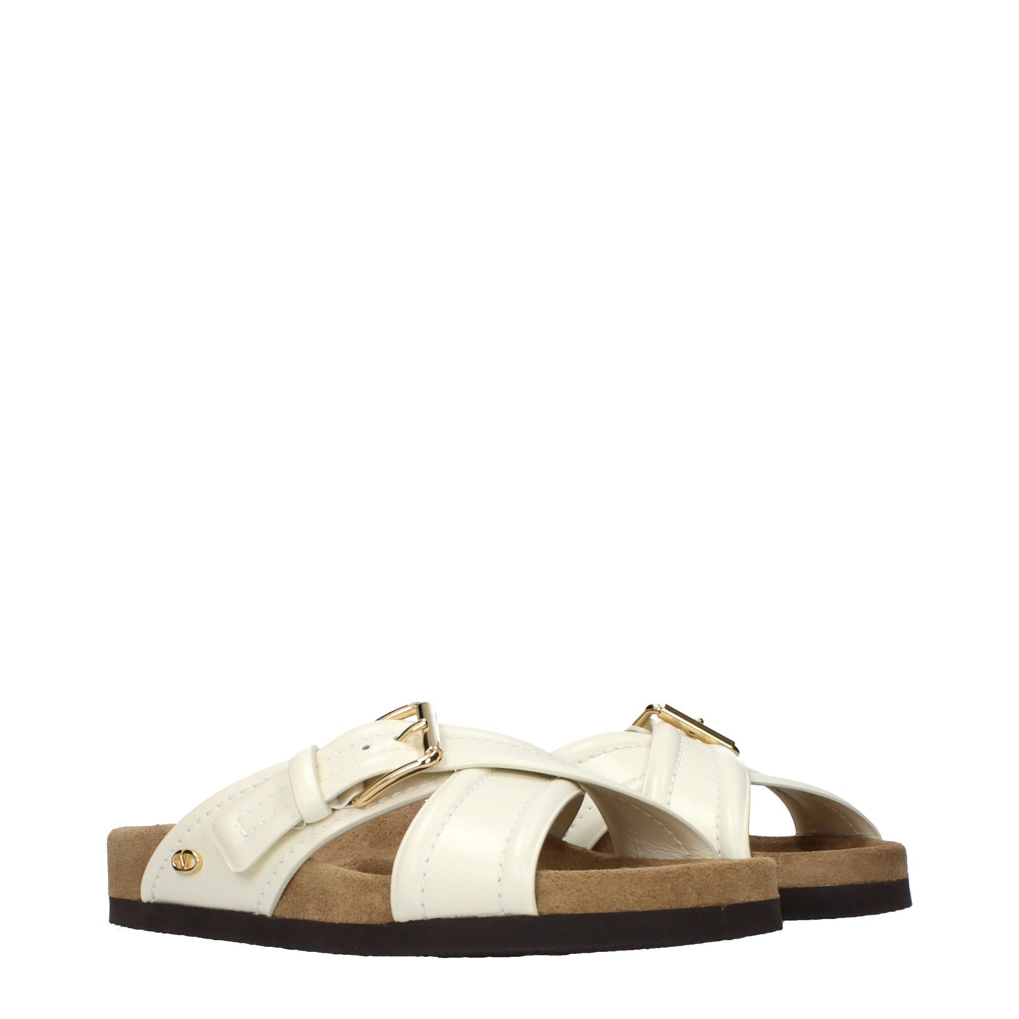 Valentino Garavani Beige Leder-Slipper