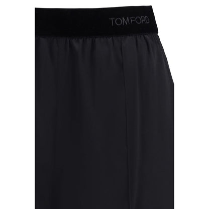 Tom Ford Schwarze Seiden-Freizeithose
