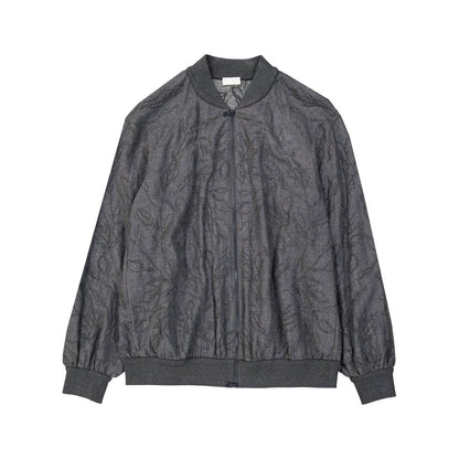 Brunello Cucinelli Grauer Bomber aus reiner Schurwolle