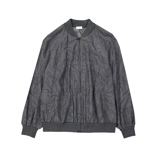 Brunello Cucinelli Grauer Bomber aus reiner Schurwolle
