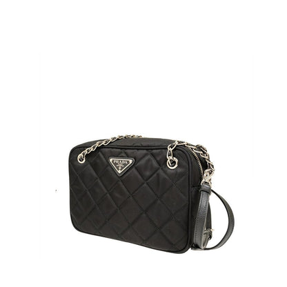 Prada Schwarze Nylon Umhängetasche