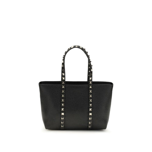 Valentino Garavani Schwarze Bos Taurus Kalbsleder Schultertasche