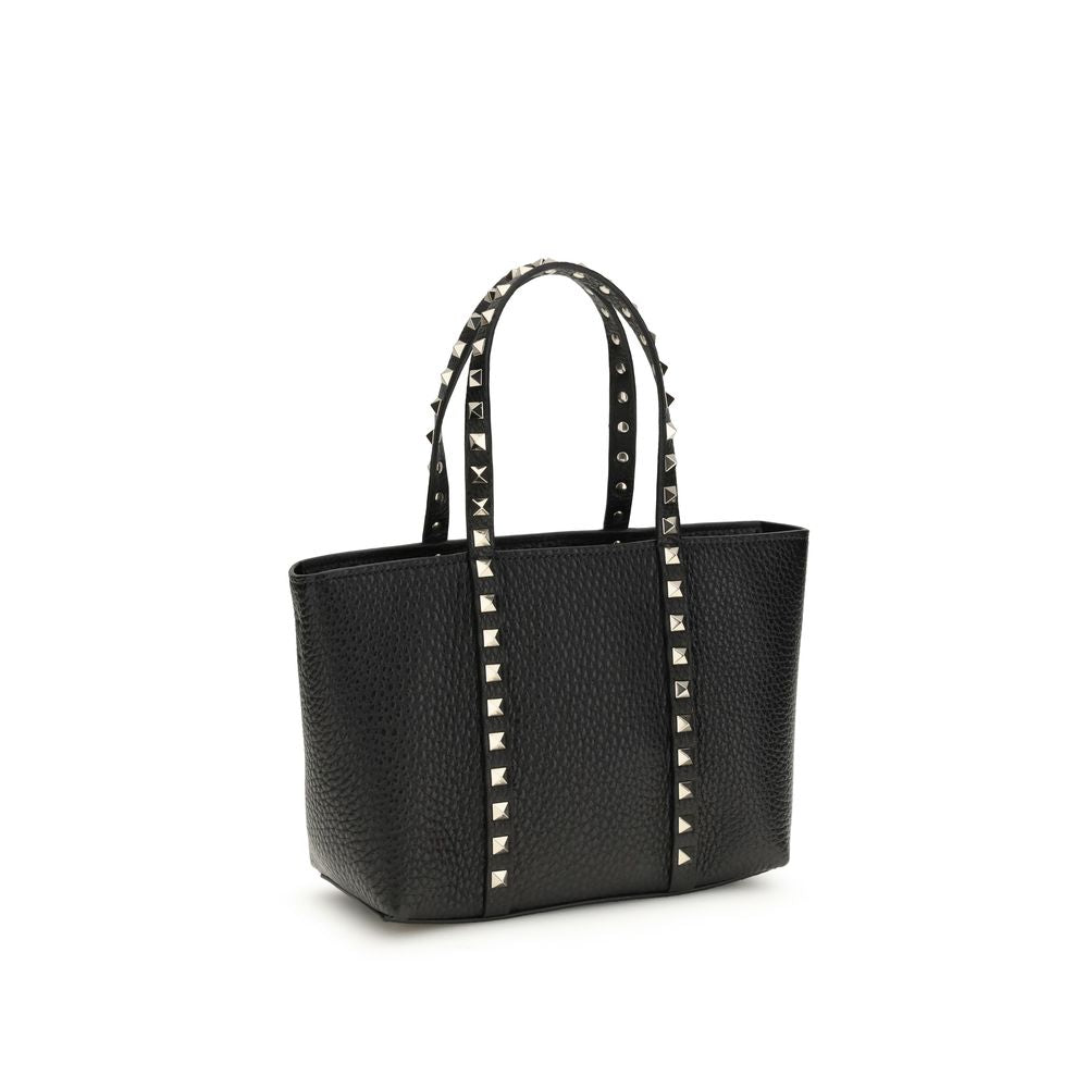 Valentino Garavani Schwarze Bos Taurus Kalbsleder Schultertasche