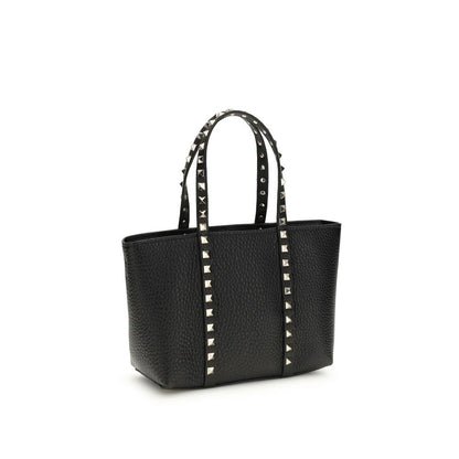 Valentino Garavani Schwarze Bos Taurus Kalbsleder Schultertasche