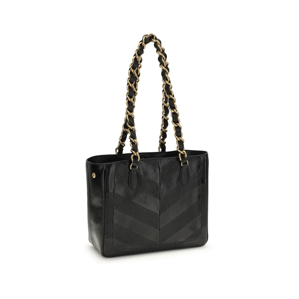 Valentino Garavani Schwarze Lammleder Schultertasche Ovis Aries Aries