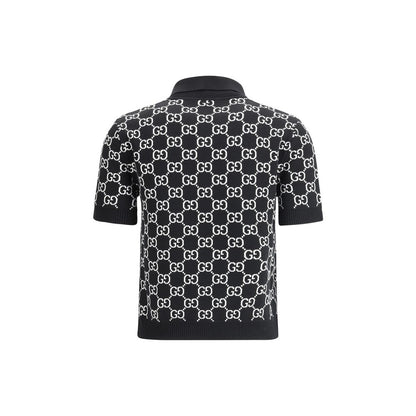 Gucci Schwarzes Wollmuster-Hemd