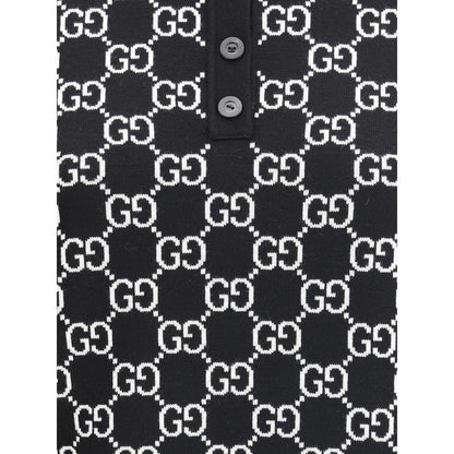 Gucci Schwarzes Wollmuster-Hemd