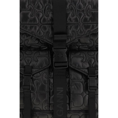 Ganni Schwarzer Polyamid-Rucksack