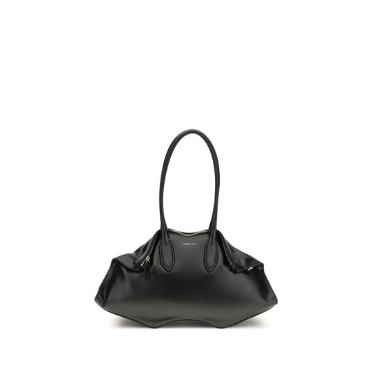 Alexander McQueen Schwarze Bos Taurus Kalbsleder Schultertasche