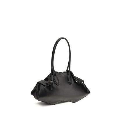 Alexander McQueen Schwarze Bos Taurus Kalbsleder Schultertasche