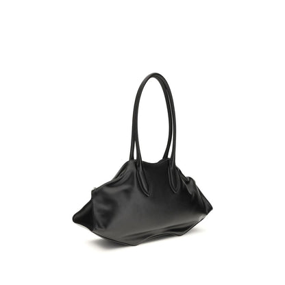 Alexander McQueen Schwarze Bos Taurus Kalbsleder Schultertasche