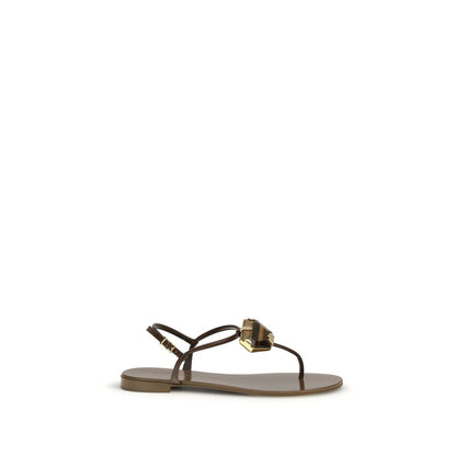 Giuseppe Zanotti Braune Sandalen aus Edelstahl