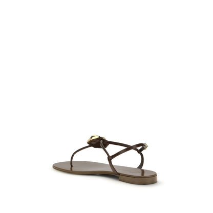 Giuseppe Zanotti Braune Sandalen aus Edelstahl