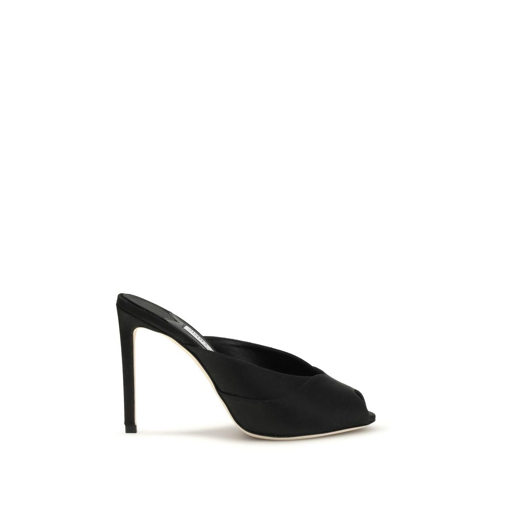 Jimmy Choo Schwarze Bos Taurus Kalbsleder-Sandalen mit Stilettoabsatz
