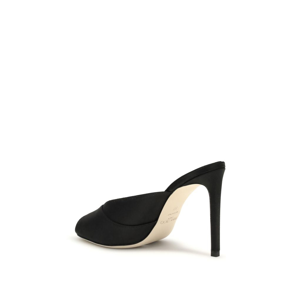 Jimmy Choo Schwarze Bos Taurus Kalbsleder-Sandalen mit Stilettoabsatz