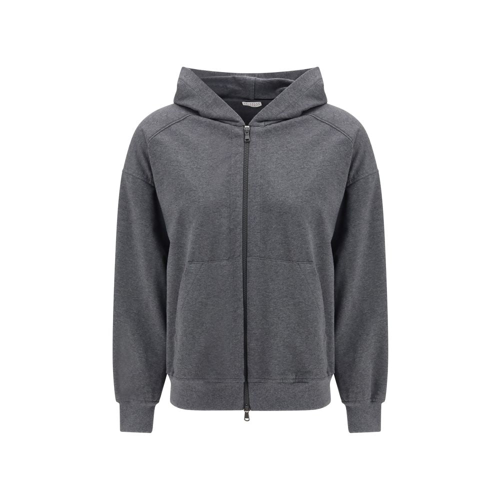 Brunello Cucinelli Grauer Baumwollpullover