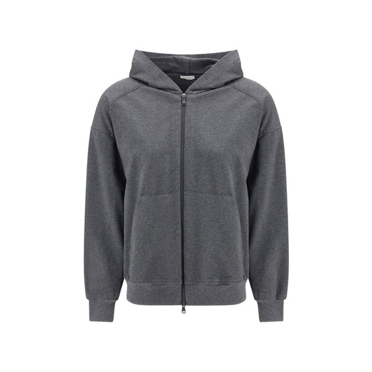 Brunello Cucinelli Grauer Baumwollpullover