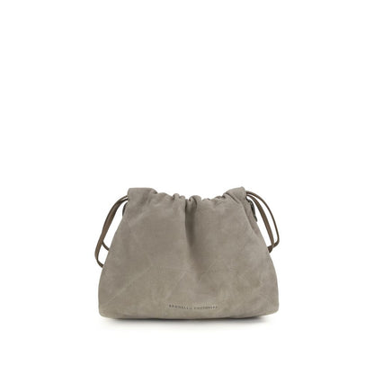 Brunello Cucinelli Graue Kalbsleder Bos Taurus Clutch Bag