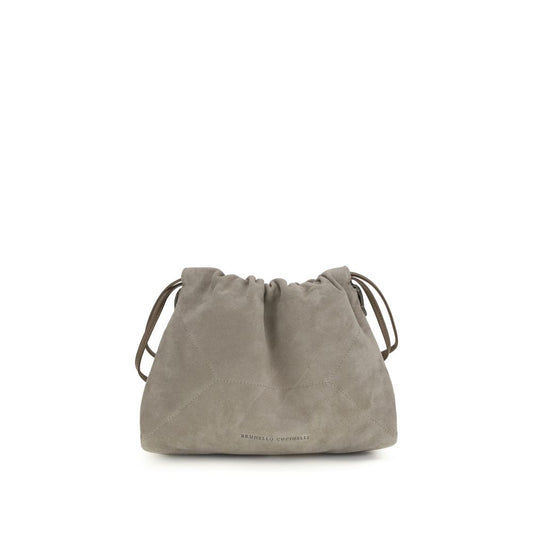 Brunello Cucinelli Graue Kalbsleder Bos Taurus Clutch Bag