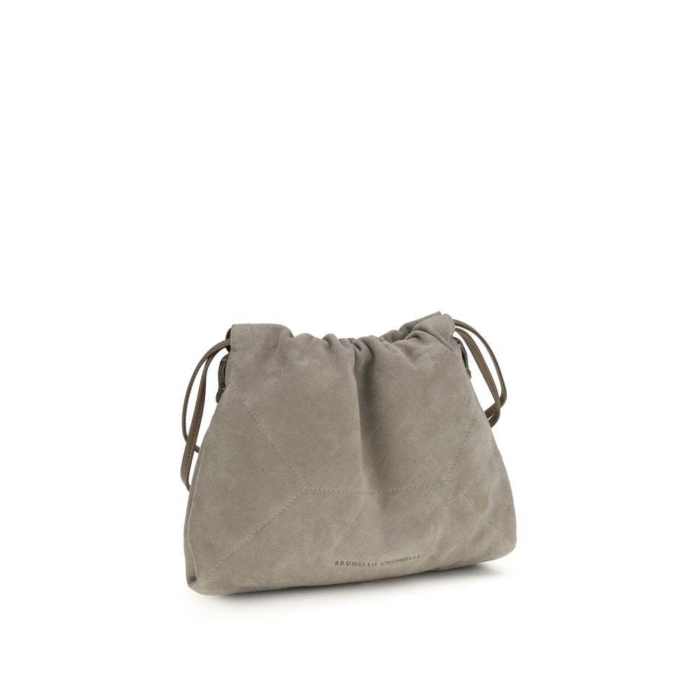 Brunello Cucinelli Graue Kalbsleder Bos Taurus Clutch Bag