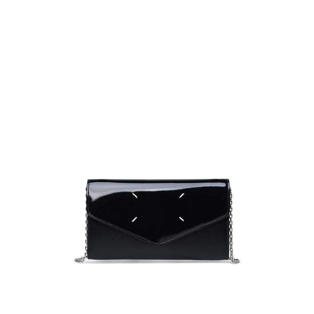 Maison Margiela Schwarzes Kalbsleder Portemonnaie